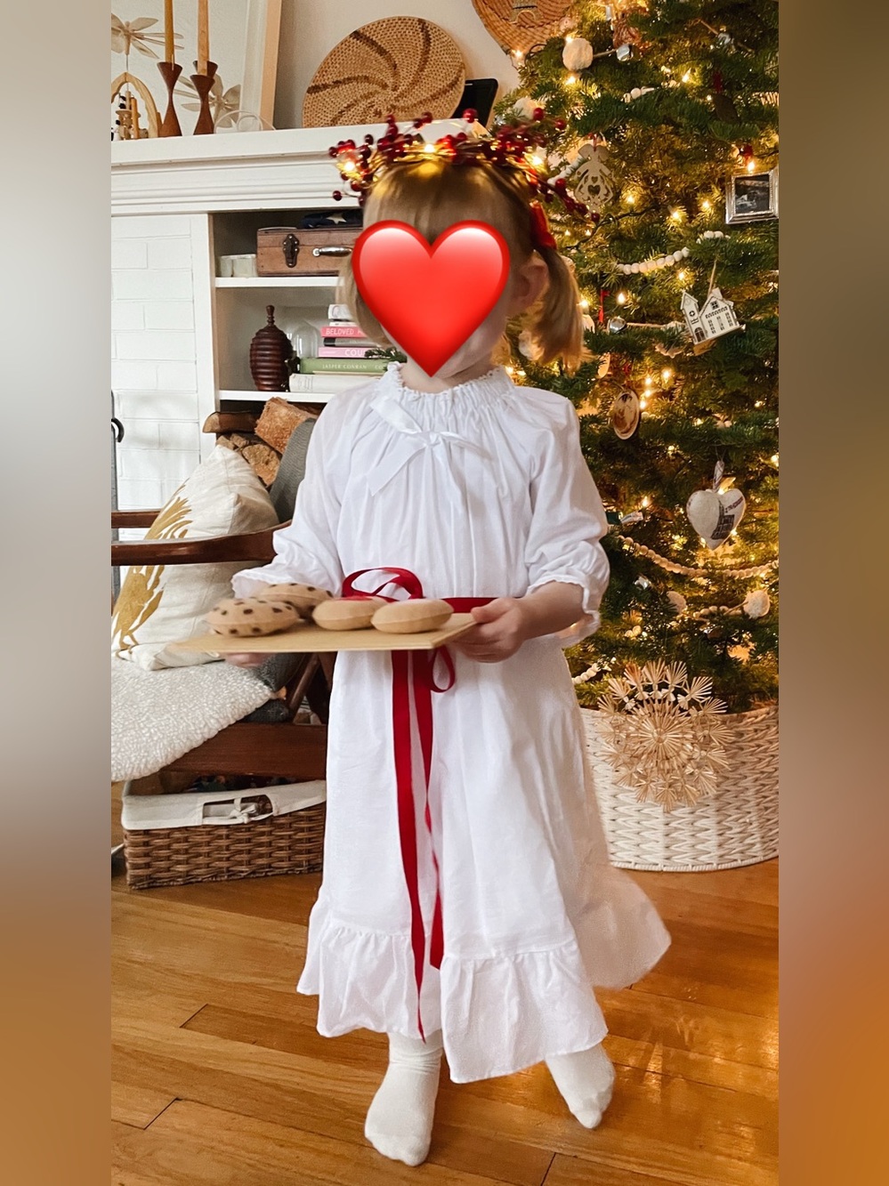 White Holiday Nightgown